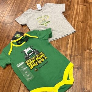 John Deere Green and Gray Kids Tees